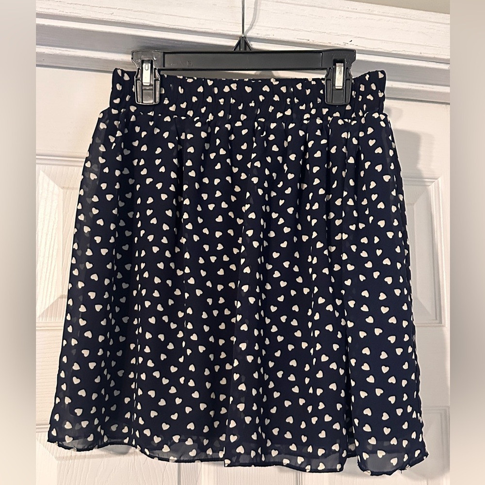 Miami Women's Hearts Patterned Mini Skirt Size Small